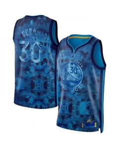 Men's Golden State Warriors #30 Stephen Curry Blue Select Series Stitched Basketball Jersey (Blue)