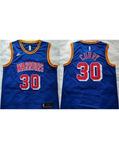 Men's Golden State Warriors #30 Stephen Curry Blue Stitched Basketball Jersey (Blue)