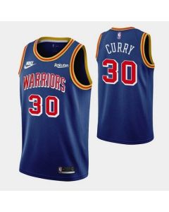 Men's Golden State Warriors #30 Stephen Curry Blue Stitched Basketball Jersey (Style 2)