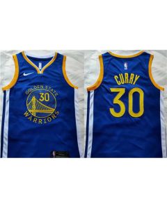 Men's Golden State Warriors #30 Stephen Curry Blue Stitched Basketball Jersey