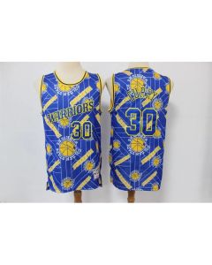 Men's Golden State Warriors #30 Stephen Curry Blue Tear Up Pack Hardwood Classics Swingman Jersey