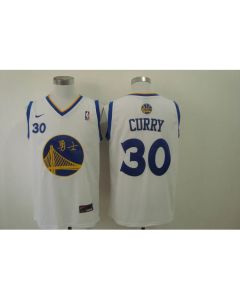 Men's Golden State Warriors #30 Stephen Curry Chinese White Authentic Stitched NBA Jersey
