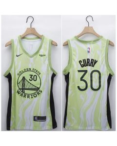 Men's Golden State Warriors #30 Stephen Curry Green/White Fashion Edition Stitched NBA Jersey