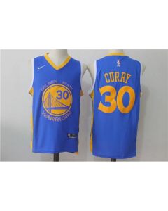 Men's Golden State Warriors #30 Stephen Curry Royal Road Stitched NBA Jersey