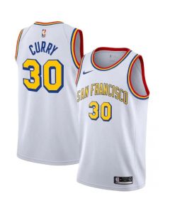 Men's Golden State Warriors #30 Stephen Curry White San Francisco Classic Edition Stitched Jersey