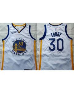 Men's Golden State Warriors #30 Stephen Curry White Stitched Basketball Jersey