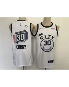 Men's Golden State Warriors #30 Stephen Curry White Stitched NBA Jersey