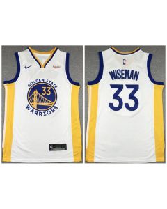 Men's Golden State Warriors #33 James Wiseman White Icon Edition Stitched Jersey