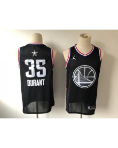 Men's Golden State Warriors #35 Kevin Durant Black 2019 NBA All Star Stitched NBA Jersey