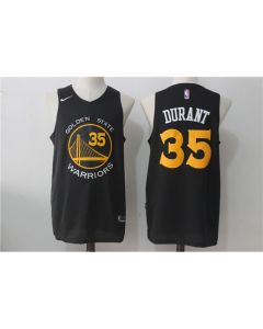 Men's Golden State Warriors #35 Kevin Durant Black Fashion Stitched NBA Jersey