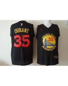 Men's Golden State Warriors #35 Kevin Durant Black New Fashion Stitched NBA Jersey