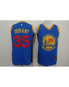 Men's Golden State Warriors #35 Kevin Durant Blue New Fashion Stitched NBA Jersey