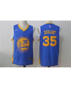 Men's Golden State Warriors #35 Kevin Durant Royal Road Stitched NBA Jersey