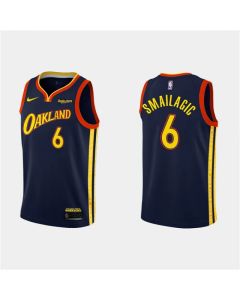 Men's Golden State Warriors #6 Alen Smailagic 2020-21 Navy City Edition Stitched NBA Jersey