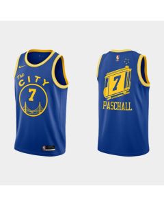 Men's Golden State Warriors #7 Eric Paschall 2020-2021 Blue Dri-FIT Hardwood Classic Stitched NBA Jersey