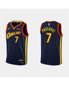 Men's Golden State Warriors #7 Eric Paschall 2020-21 Navy City Edition Stitched NBA Jersey
