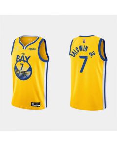 Men's Golden State Warriors #7 Patrick Baldwin Jr. 2022 Yellow Stitched Basketball Jersey