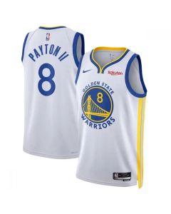 Men's Golden State Warriors #8 Gary Payton II 2022/23 White Icon Edition Swingman Stitched Basketball Jersey
