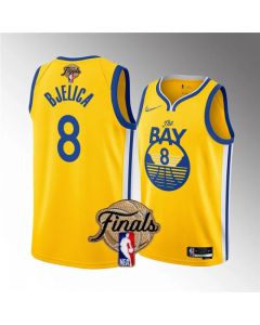 Men's Golden State Warriors #8 Nemanja Bjelica 2022 Yellow NBA Finals Stitched Jersey