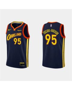 Men's Golden State Warriors #95 Juan Toscano-Anderson 2020-21 Navy City Edition Stitched NBA Jersey