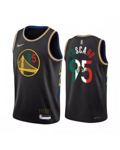 Men's Golden State Warriors #95 Juan Toscano-Anderson 2022 Black Special Mexico City Edition Stitched Jersey