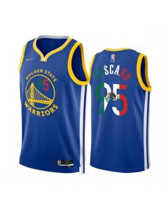 Men's Golden State Warriors #95 Juan Toscano-Anderson 2022 Royal Special Mexico Icon Edition Stitched Jersey