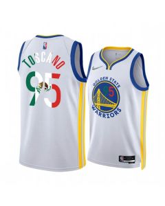 Men's Golden State Warriors #95 Juan Toscano-Anderson 2022 White Special Mexico Edition Stitched Jersey