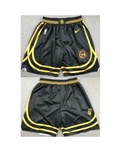 Men's Golden State Warriors Black City Edition Shorts(Run Small)