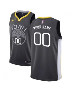 Men's Golden State Warriors Black Customized Stitched NBA Jersey