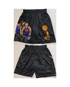 Men's Golden State Warriors Black NBA Finals Shorts(Run Small)