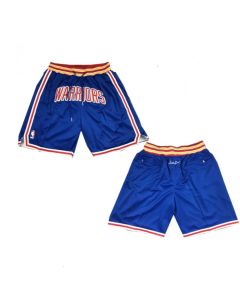 Men's Golden State Warriors Blue Shorts(Run Small)