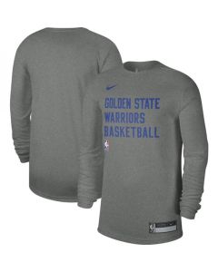 Men's Golden State Warriors Heather Gray 2023/24 Legend On-Court Practice Long Sleeve T-Shirt
