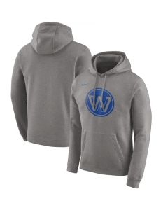 Men's Golden State Warriors Heather Gray City Edition Logo Essential Pullover Hoodie