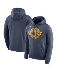 Men's Golden State Warriors Navy City Edition Logo Essential Pullover Hoodie