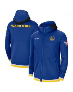 Men's Golden State Warriors Royal 75th Anniversary Performance Showtime Full-Zip Hoodie Jacket