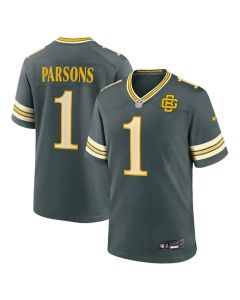 Men's Green Bay Packers #1 Micah Parsons Green 2026 Rivalries Collection Game Jersey (Green)