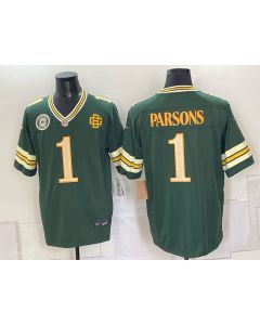 Men's Green Bay Packers #1 Micah Parsons Green With Patch 2026 Rivalries Collection Game Jersey (Style 4)