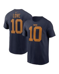 Men's Green Bay Packers #10 Jordan Love Navy The 1923 Classic Name & Number T-Shirt (Green Navy)