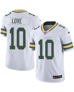 Men's Green Bay Packers #10 Jordan Love White Stitched Jersey (Green White)