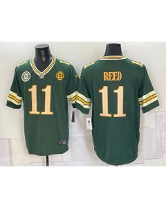 Men's Green Bay Packers #11 Jayden Reed Green With Patch 2026 Rivalries Collection Game Jersey (Style 2)