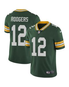 Men's Green Bay Packers #12 Aaron Rodgers Green Team Color Stitched NFL Vapor Untouchable Limited Jersey