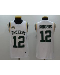 Men's Green Bay Packers #12 Aaron Rodgers White Limited Tank Top Jersey