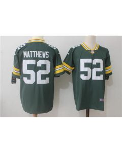 Men's Green Bay Packers #52 Clay Matthews Green Team Color Stitched NFL Vapor Untouchable Limited Jersey