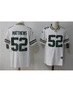 Men's Green Bay Packers #52 Clay Matthews White Stitched NFL Vapor Untouchable Limited Jersey