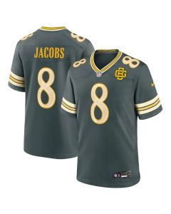 Men's Green Bay Packers #8 Josh Jacobs Green 2026 Rivalries Collection Game Jersey (Green)