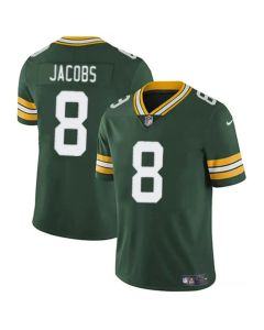 Men's Green Bay Packers #8 Josh Jacobs Green Vapor Limited Stitched Football Jersey