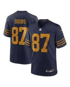 Men's Green Bay Packers #87 Romeo Doubs Navy The 1923 Classic Game Jersey (Green Navy)