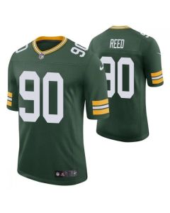 Men's Green Bay Packers #90 Jarran Reed Green Stitched Football Jersey