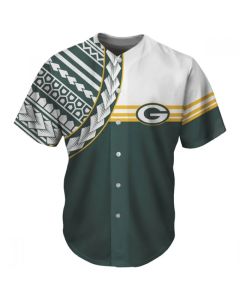 Men's Green Bay Packers Green Baseball Jersey
