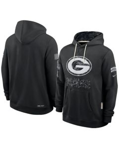 Men's Green Bay Packers Nike Black 2026 Salute to Service Sideline Dri-FIT Pullover Hoodie